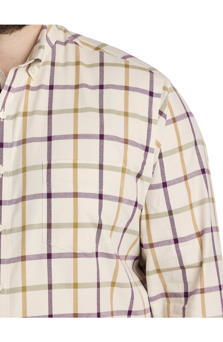 Untuckit Fit by Dxl Olson Plaid Sport Shirt, Alternate, color, Cream