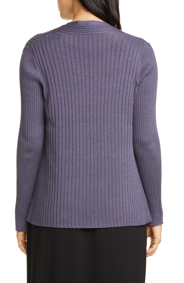 Eileen Fisher Ribbed Cardigan, Alternate, color, 