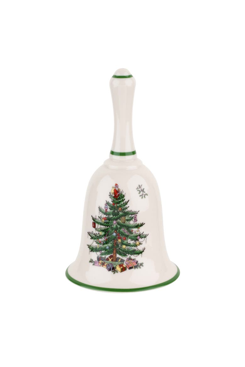 Christmas Tree Handled Bell 6", Main, color, Multi