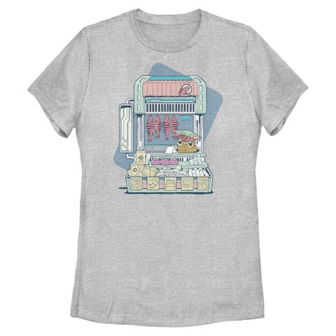 Women's Star Wars The Mandalorian and Grogu The Child Street Stall  Graphic T-Shirt