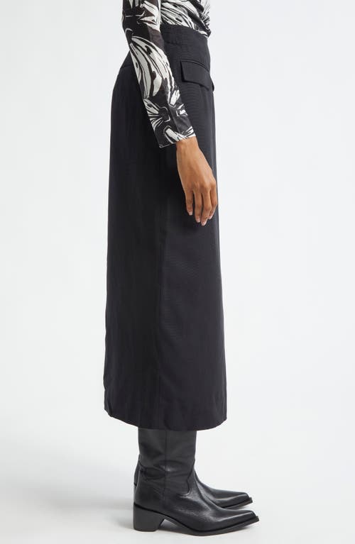 Farm Rio Flap Pocket Midi Skirt In Black