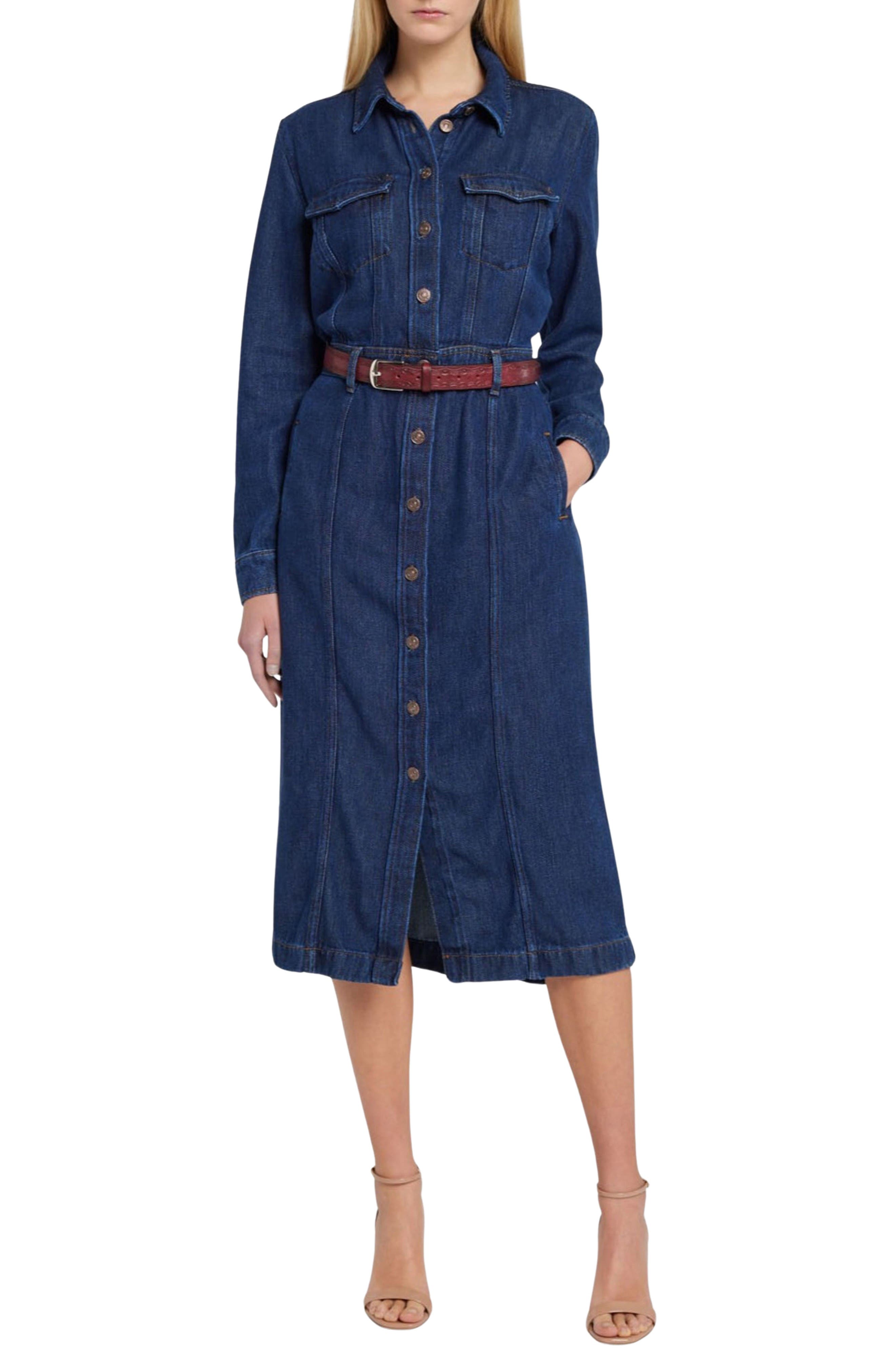 Seven Luxe Long Sleeve Denim Shirtdress