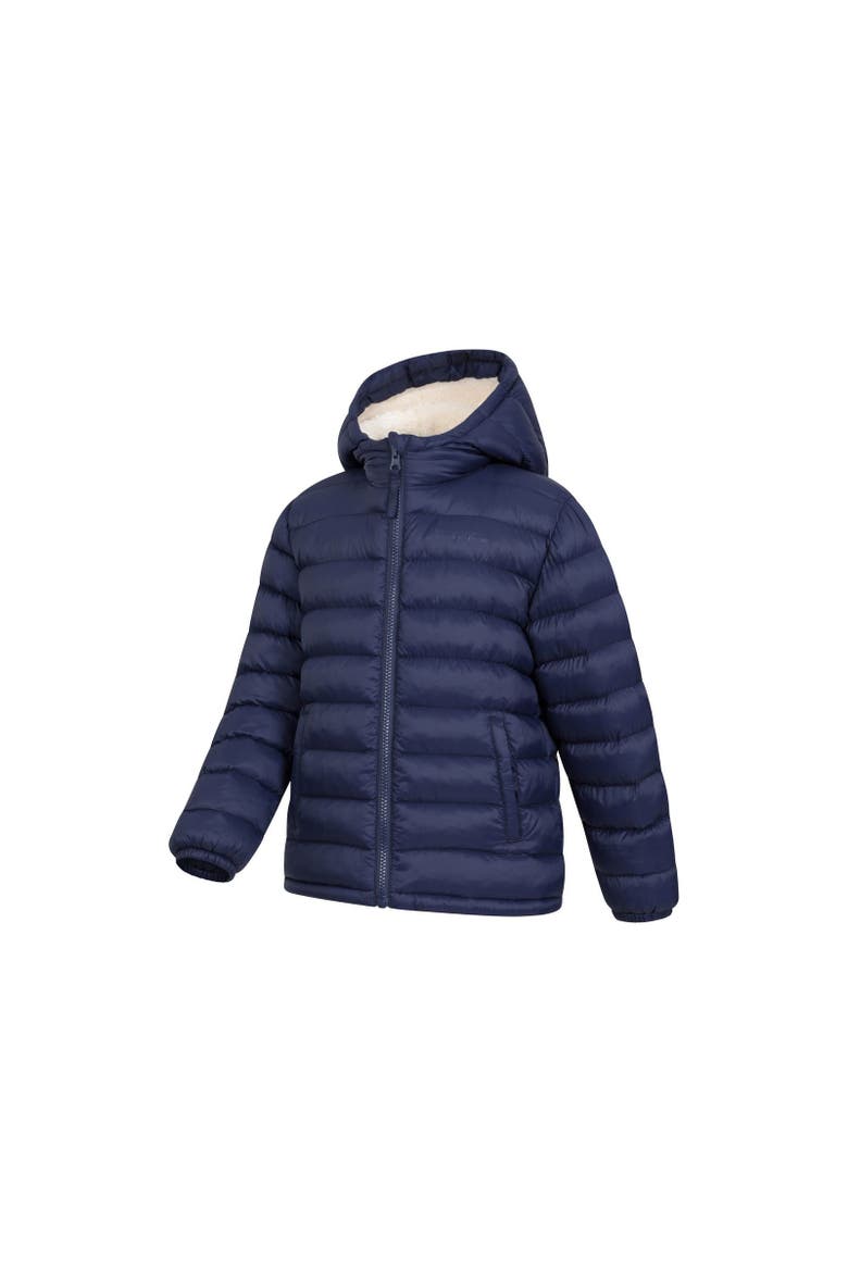 Childrens/Kids Seasons Faux Fur Lined Padded Jacket, Alternate, color, Navy