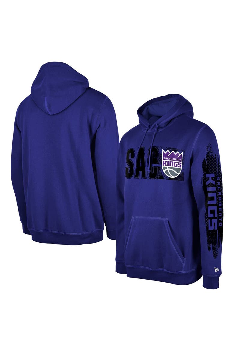 Men's New Era Sacramento Kings Purple Tip-Off Collection Pullover Hoodie, Alternate, color, Purple