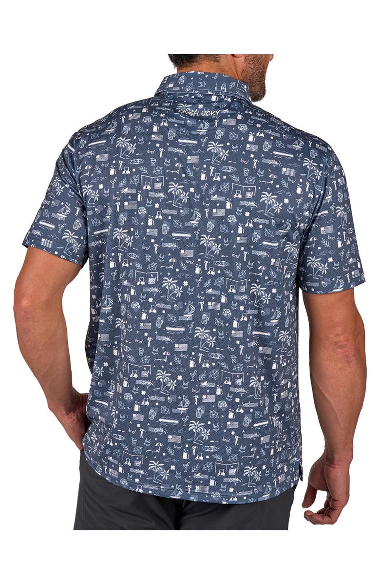 Black Clover Vacation Nation Polo, Alternate, color, Black Sand