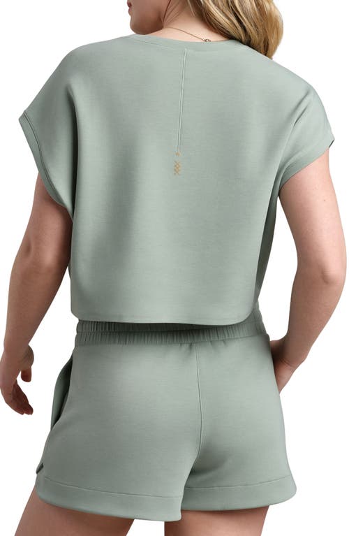 Rhone Dreamglow Oversize Crop T-shirt In Pacific Green