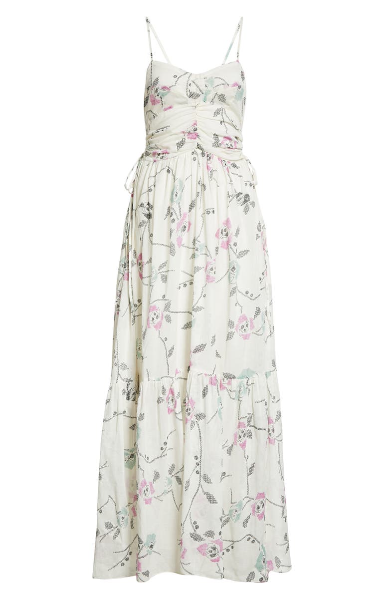 Isabel Marant Étoile Giana Floral Cotton Maxi Dress, Alternate, color, 