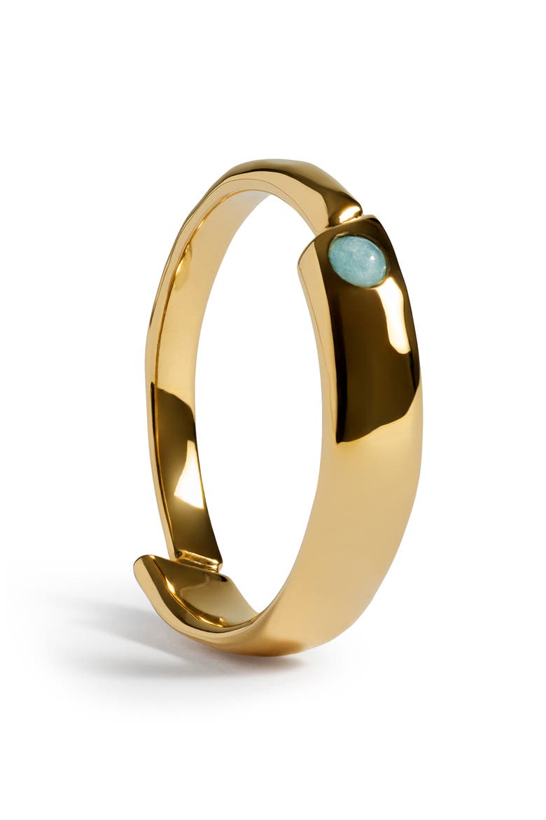Amaia Stone Stacking Ring, Main, color, 18K GOLD VERMEIL / AMAZONITE