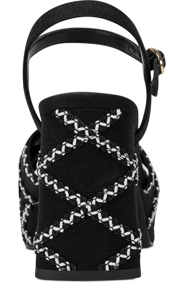 KARL LAGERFELD PARIS Hickory Stitch Platform Sandal, Alternate, color, Black