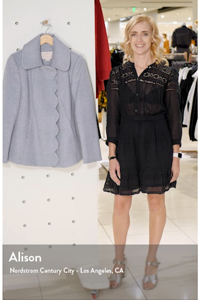 Aubrey Scalloped Houndstooth Check Coat (Nordstrom Exclusive) video