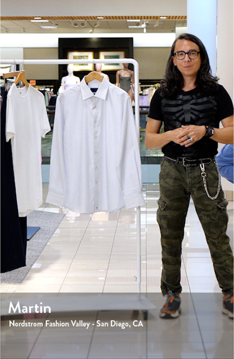 Trim Fit Dobby Check Dress Shirt, sales video thumbnail