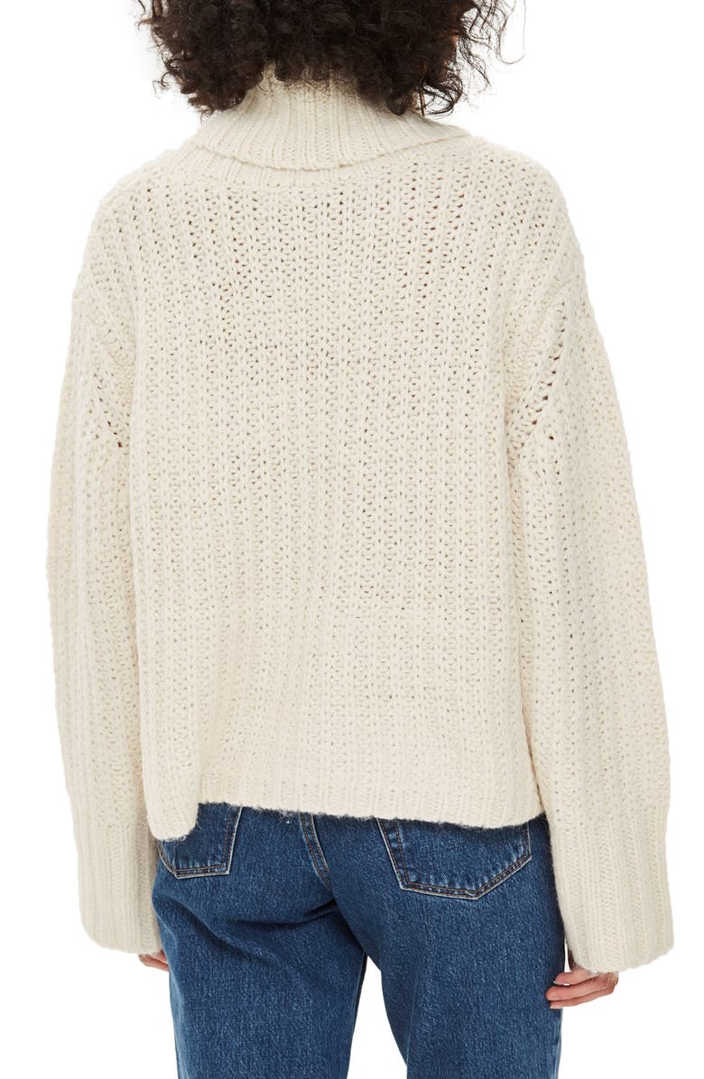 Topshop Chunky Roll Sweater, Alternate, color, 