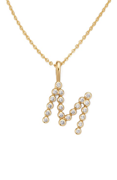 CZ Poppy Initial Necklace