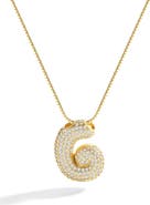 Mint & Lily Pave Bubble Initial Necklace