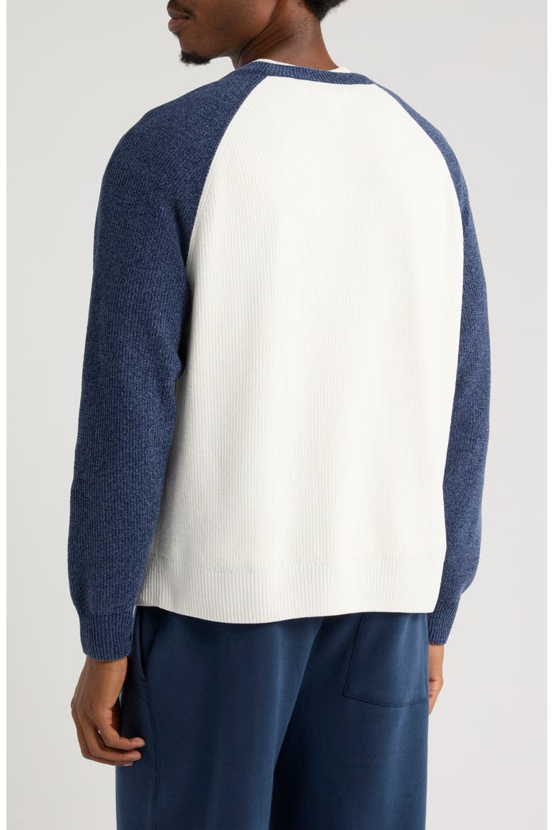 Baseball Chenille Sweater, Alternate, color, IVORY EGRET