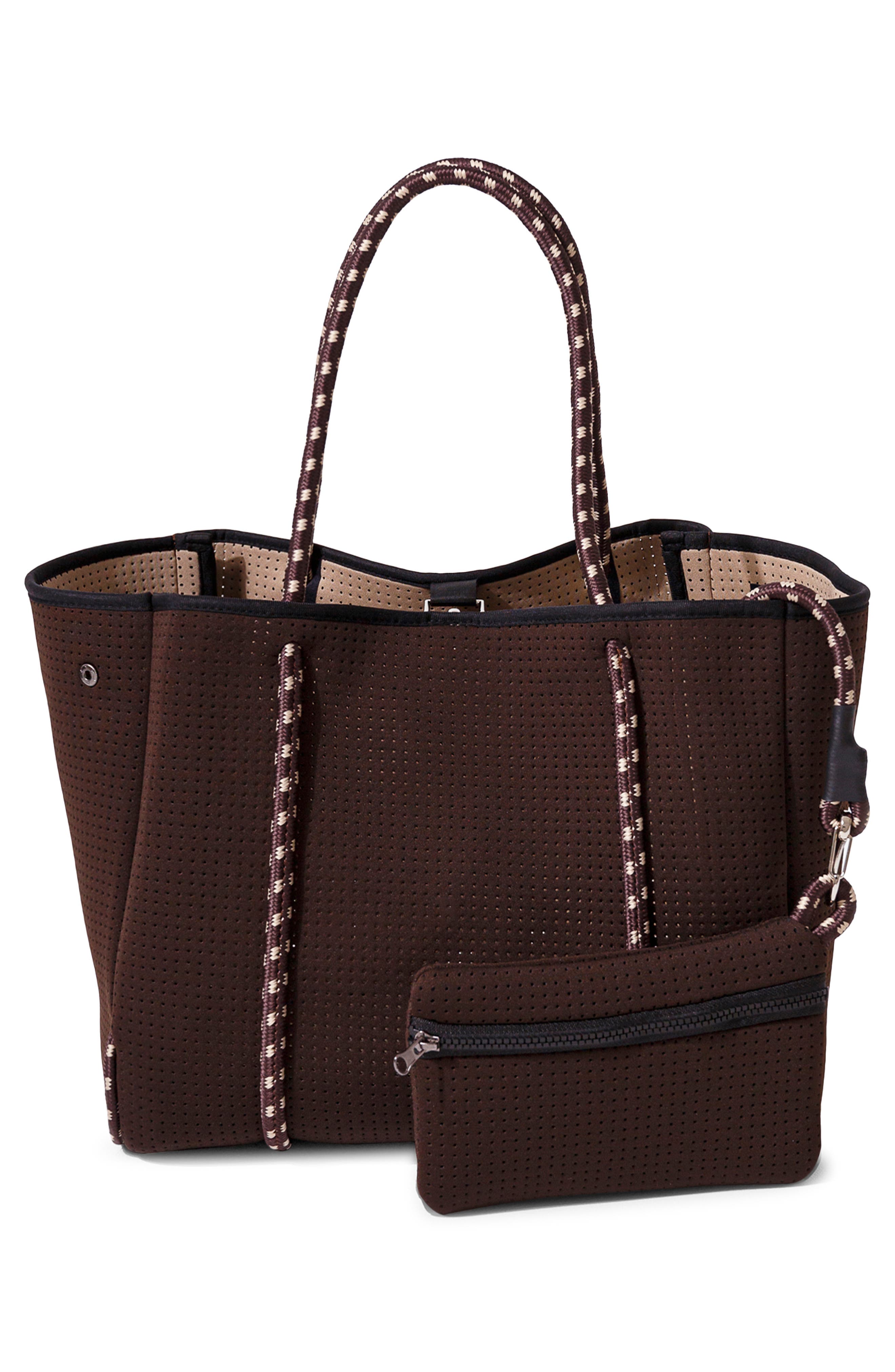Everyday Neoprene Tote, Alternate, color, DARK BROWN