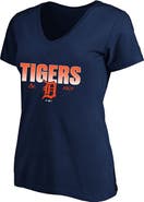 FANATICS Women's Profile Navy Detroit Tigers Plus Size Wordmark V-Neck T-Shirt