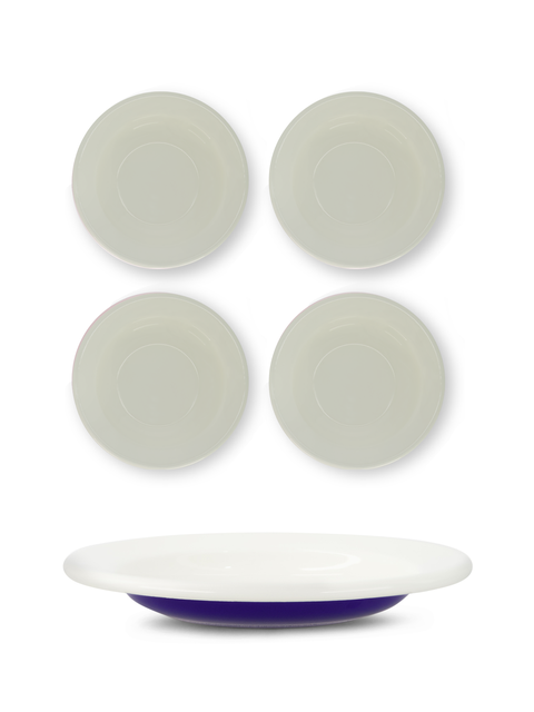 Two Tone Enamel Dinner Bowl - Set of 4
