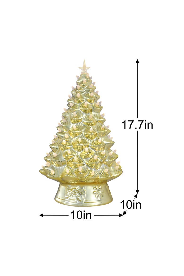 18 in. Nostalgic Ceramic Tree, Alternate, color, Gold