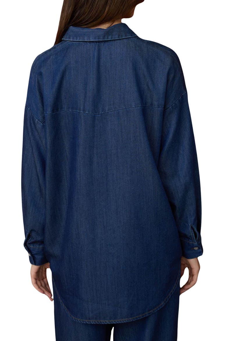 Denim Long Sleeve Button Down Shirt, Alternate, color, DENIM