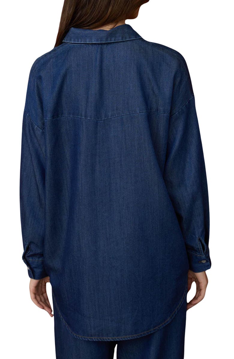 Blu Pepper Denim Long Sleeve Button Down Shirt, Alternate, color, Denim