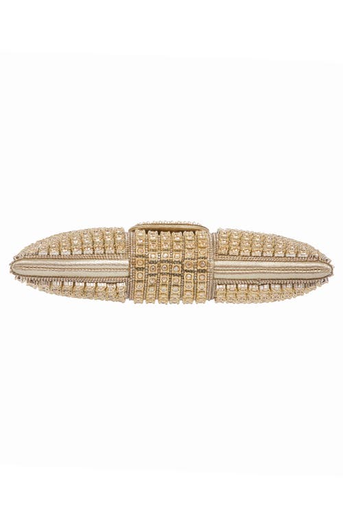 Lady Couture Dazzling Bow Evening Bag In Gold