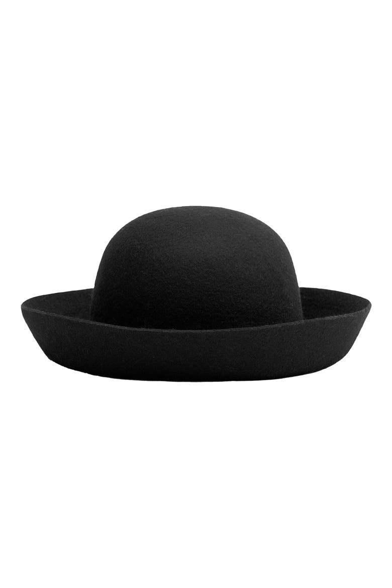 Wool Bowler Hat, Alternate, color, BLACK