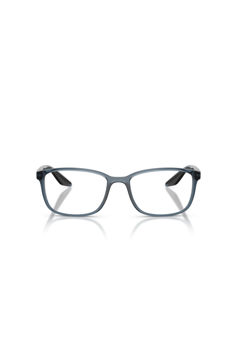 Prada Linea Rossa 55mm Rectangle optical glasses, Alternate, color, Blue