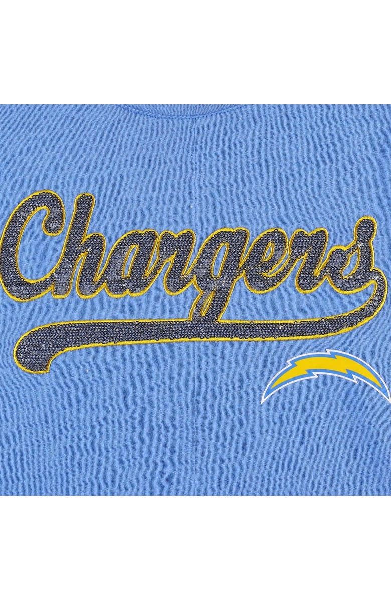 Tommy Hilfiger Women's Tommy Hilfiger Powder Blue Los Angeles Chargers Justine Long Sleeve Tunic T-Shirt, Alternate, color, 