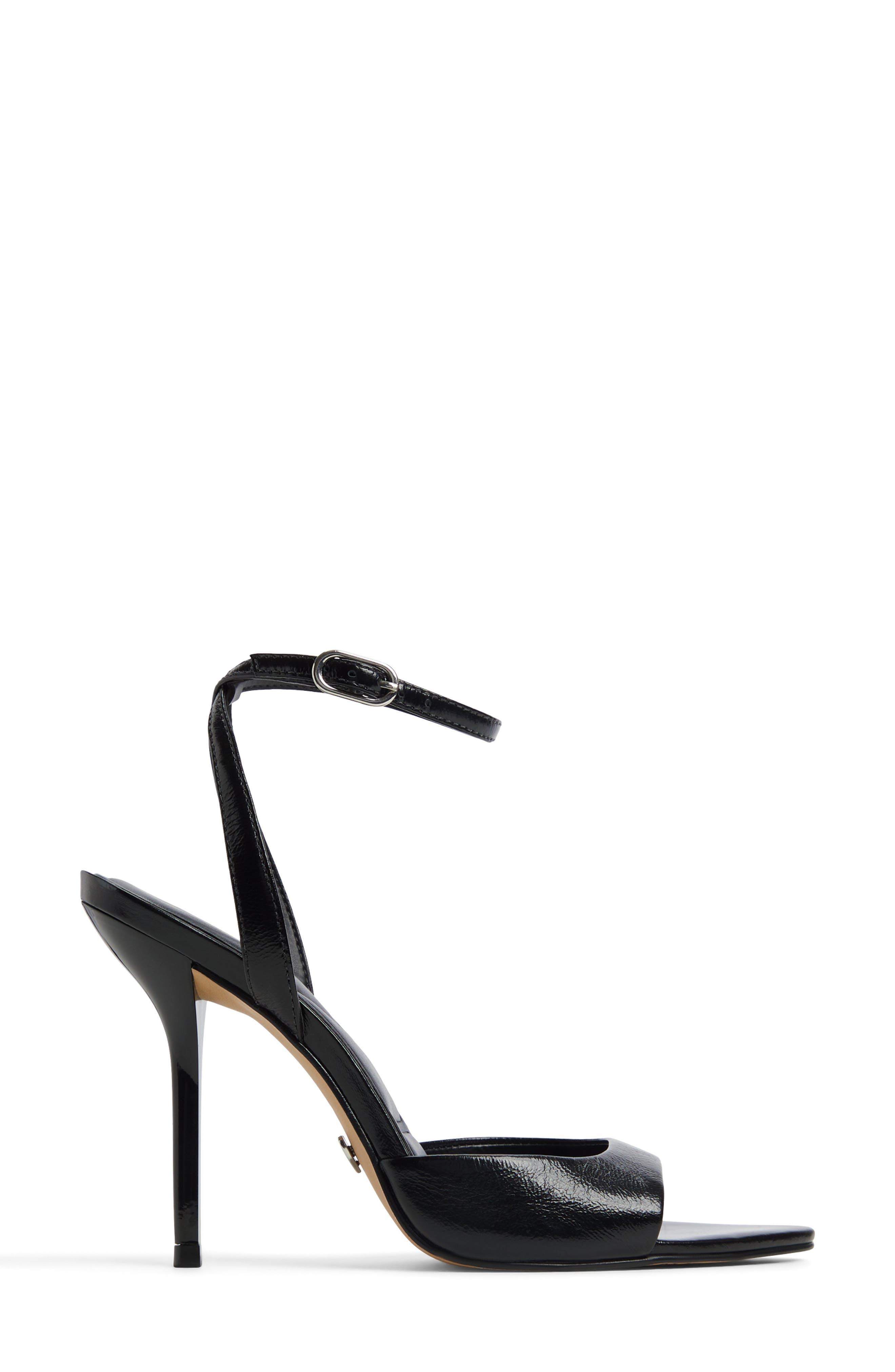 ALDO Forevermore Ankle Strap Sandal, Alternate, color, Black