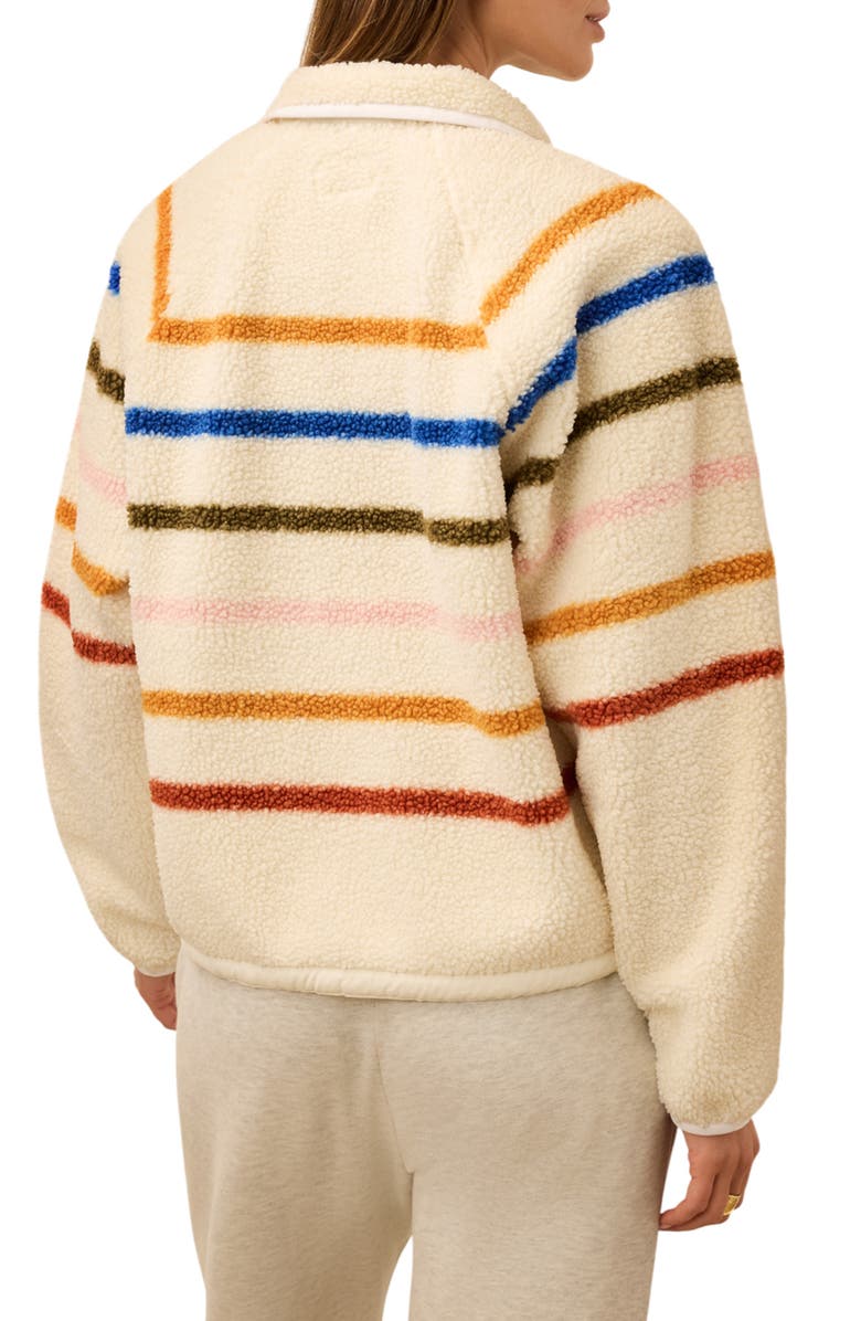 Faherty Fireside Fleece Pullover Top, Alternate, color, Dream Fleece Stripe