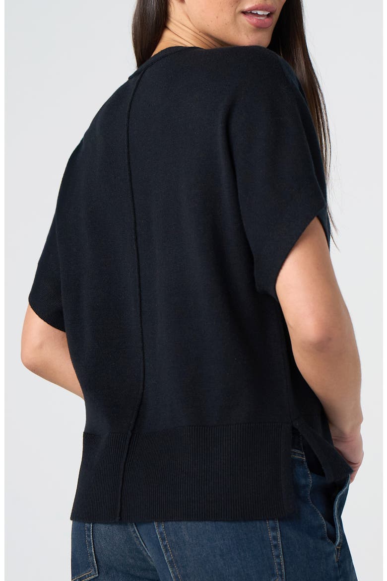 V-Neck Dolman Pullover, Alternate, color, BLACK