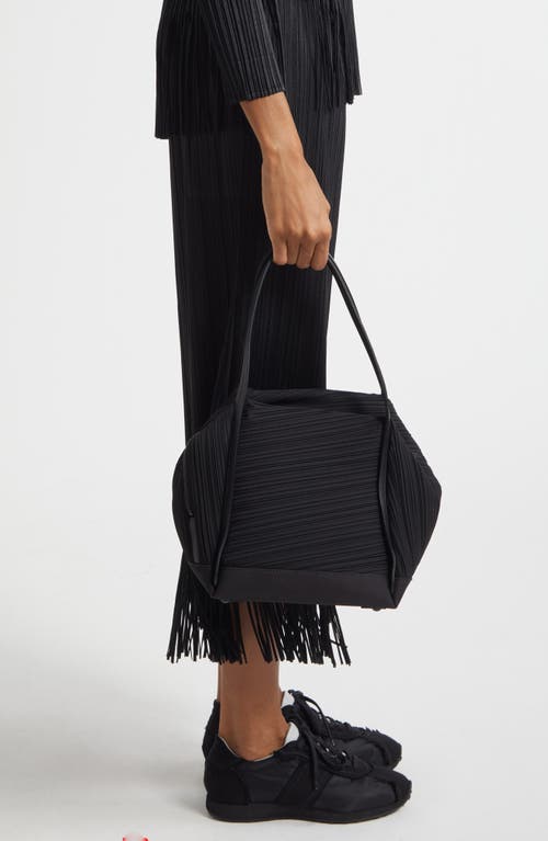 Issey Miyake Pleats Please  Bias Pleated Handbag Pp57ag552 In Black