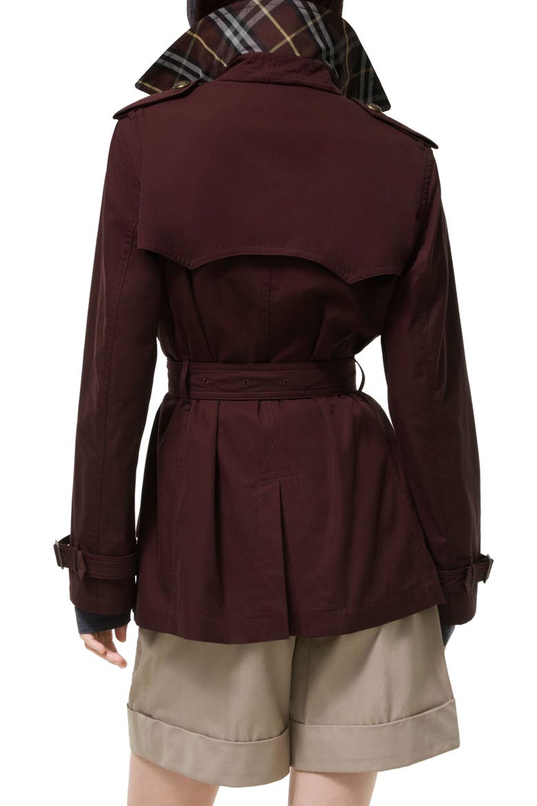 Foxfield Cotton Gabardine Trench Coat, Alternate, color, VINEYARD RED