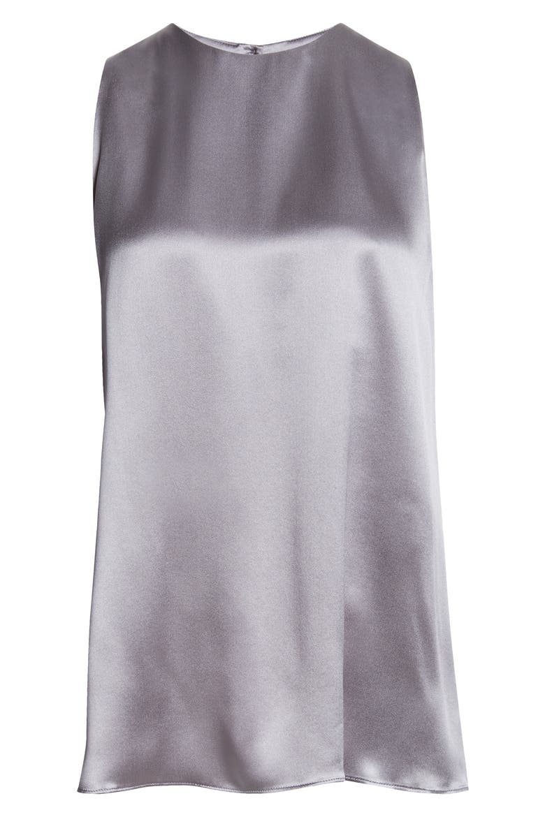 Sleeveless Silk Charmeuse Top, Alternate, color, DUST AND SAND