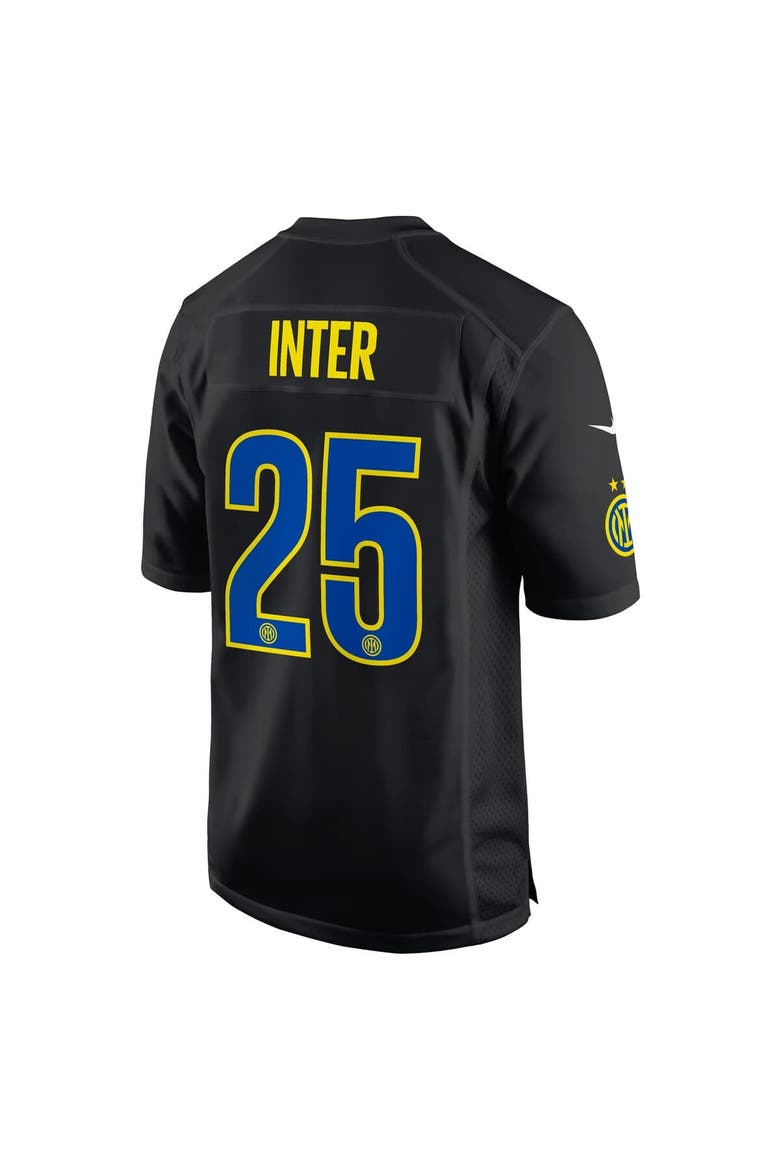 Men's Nike  Black Inter Milan 2025 Soccer x NFL Game Jersey, Alternate, color, Black