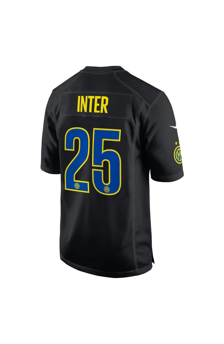 Nike Men's Nike  Black Inter Milan 2025 Soccer x NFL Game Jersey, Alternate, color, Black