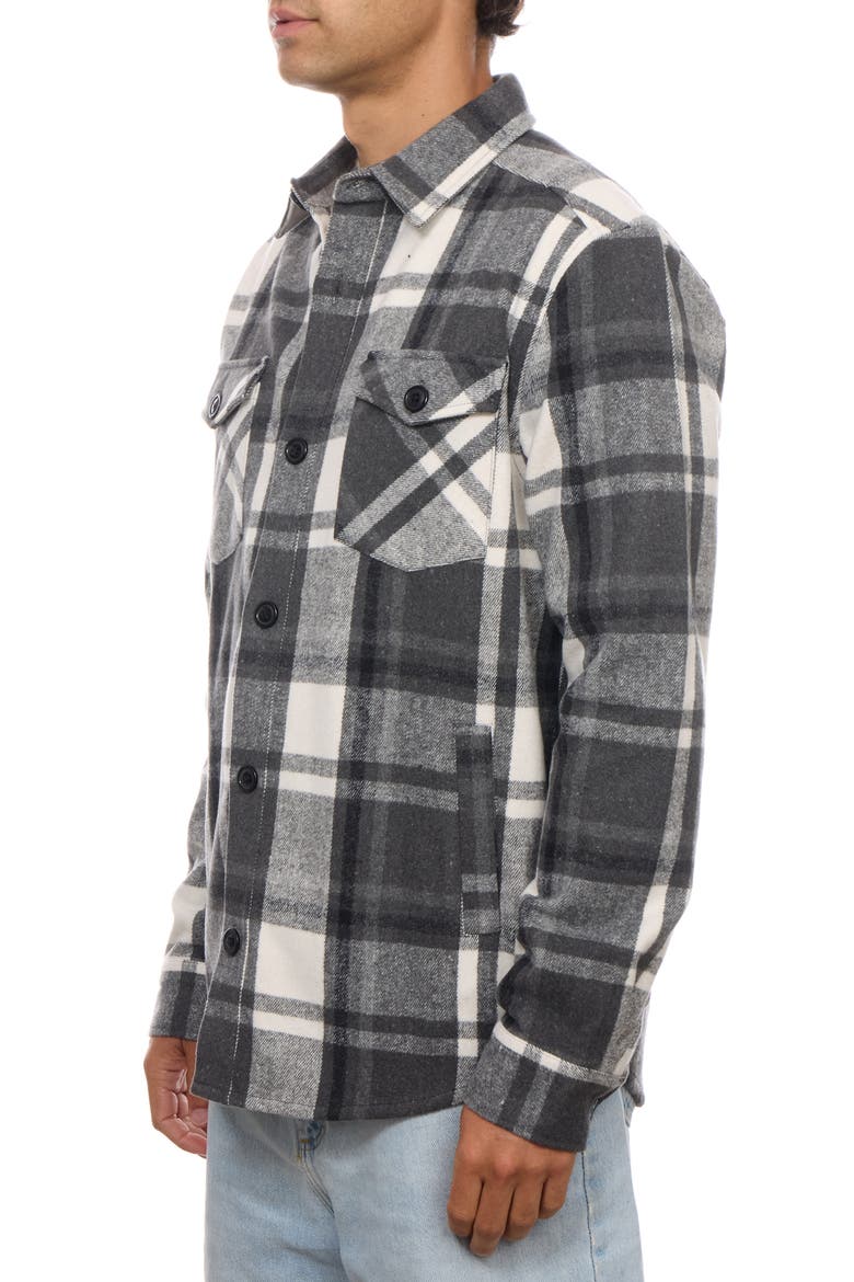 Heavyweight Plaid Shirt Jacket, Alternate, color, CHARCOAL