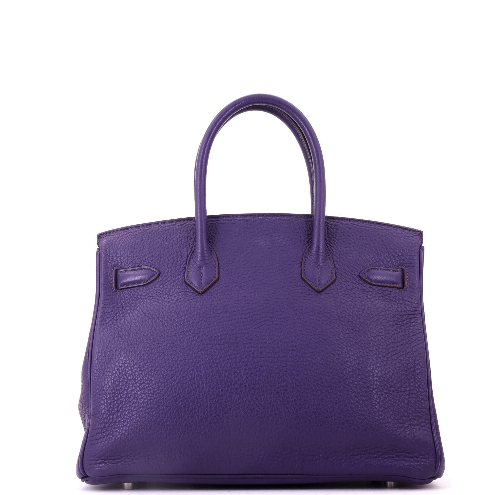 Birkin Handbag Purple Togo with Palladium Hardware 30, Alternate, color, Red