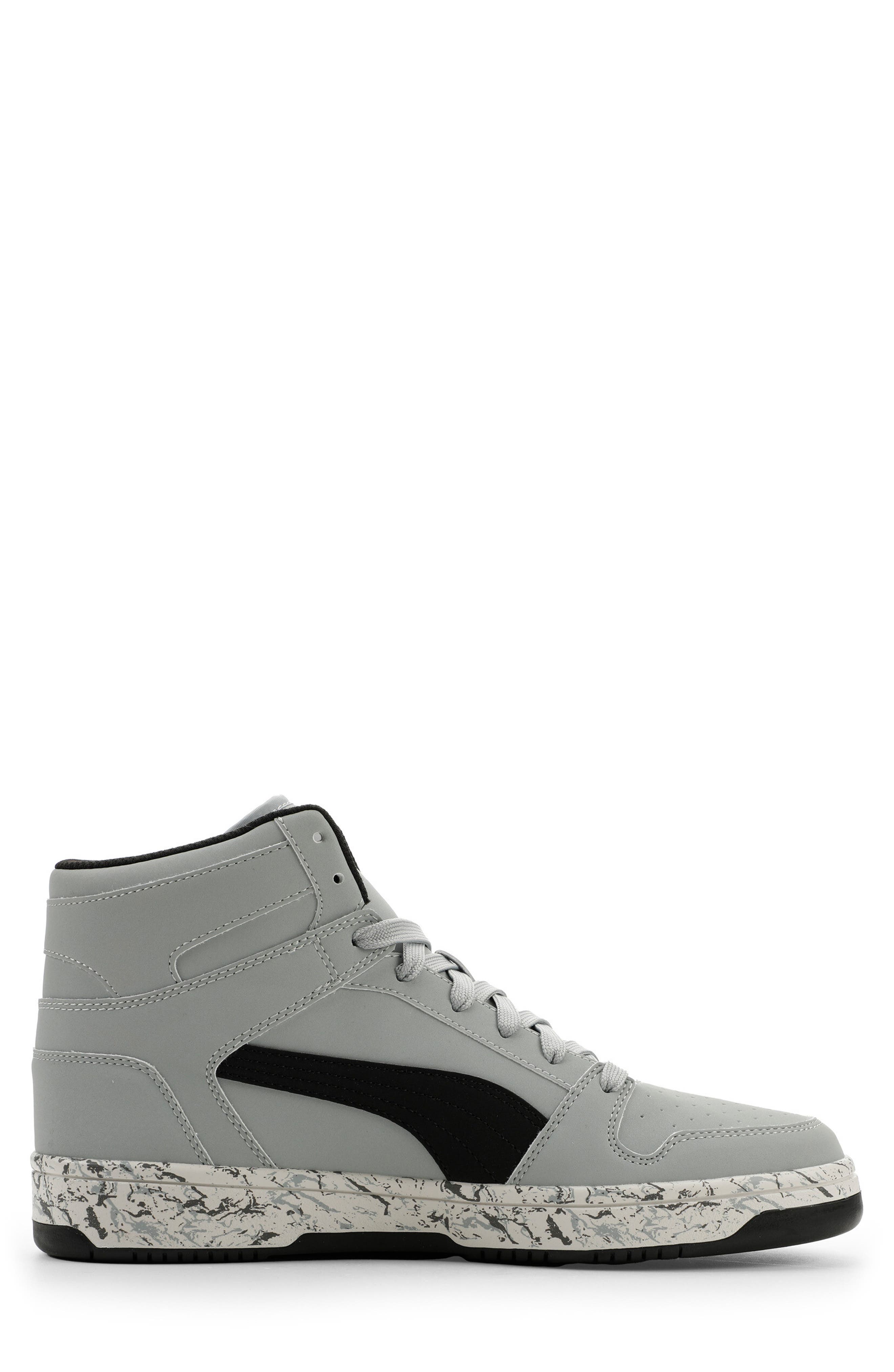 PUMA Rebound Layup High Top Sneaker, Alternate, color, Cool Mid Gray/ Puma Black