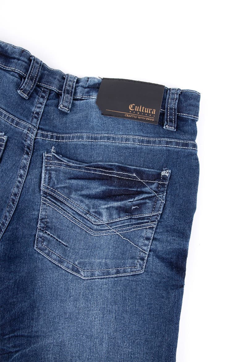 Kids' 5-Pocket Stretch Jeans, Alternate, color, DARK BLUE