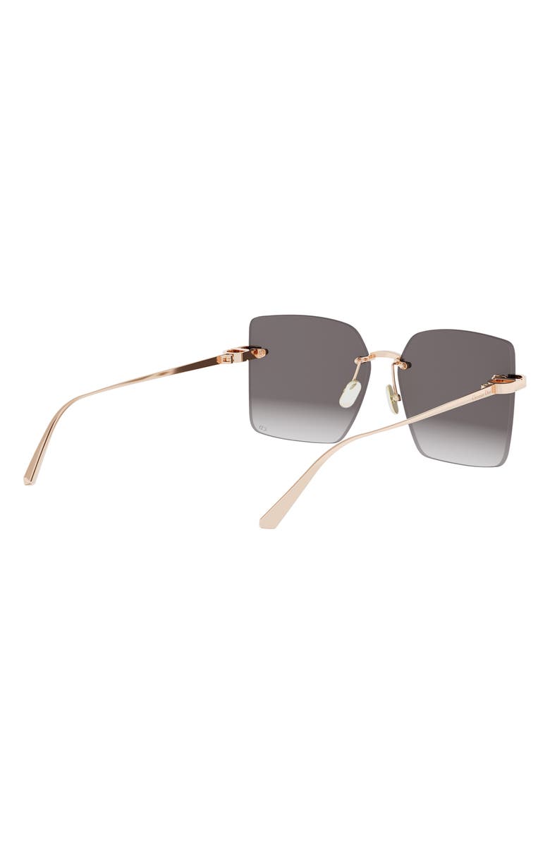 DIOR CDior S3U 58mm Frameless Square Sunglasses, Alternate, color, Shiny Rose Gold / Smoke