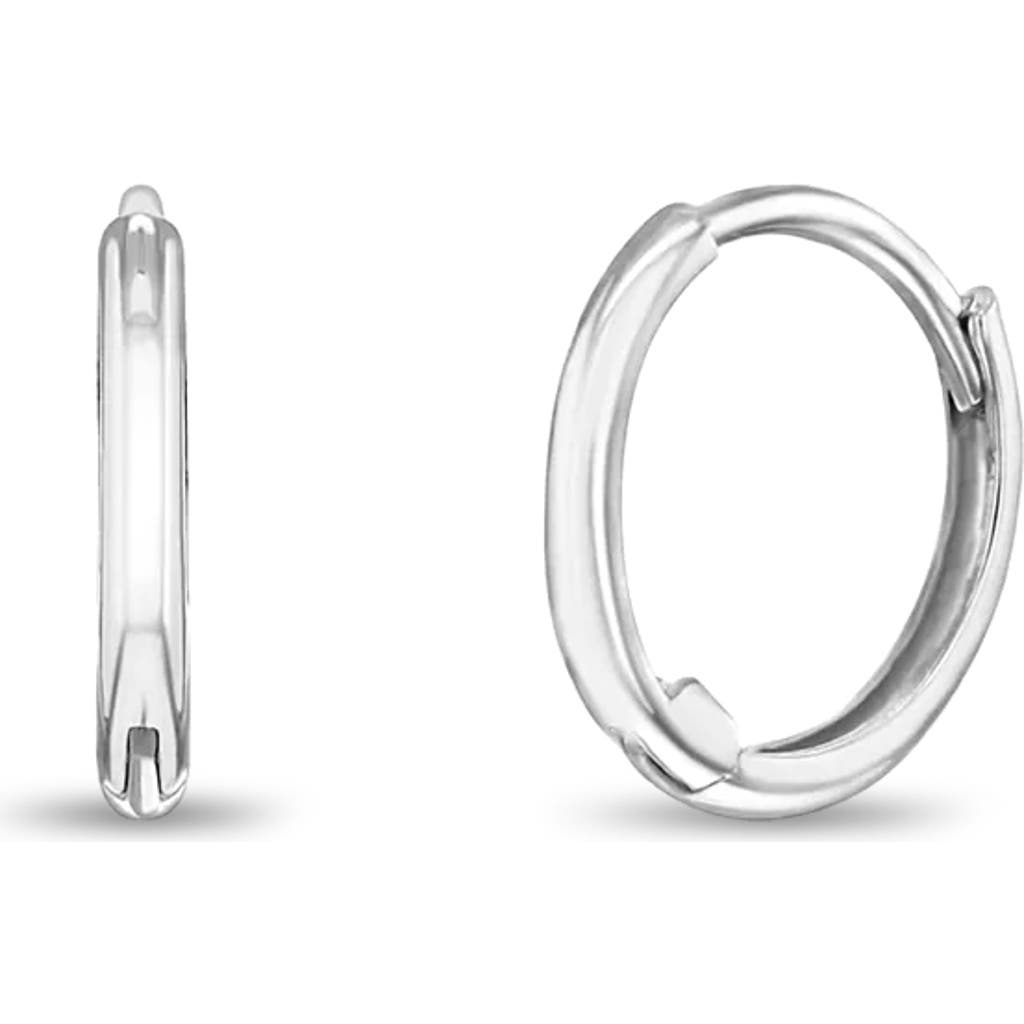 Shop In Season Jewelry 14k The Tiny Hoop Earrings In Silver