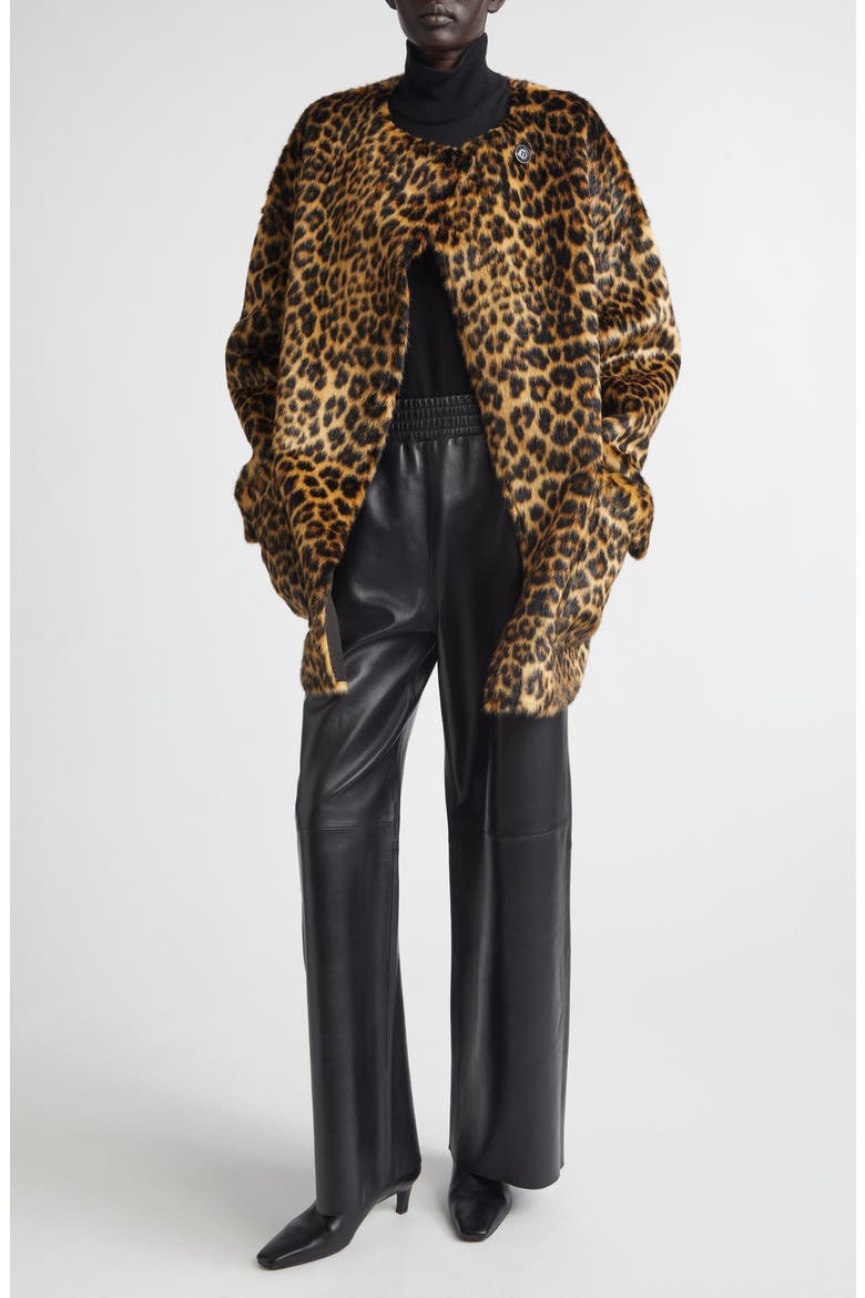 Nerissa Leopard Spot Faux Fur Jacket, Alternate, color, LEO