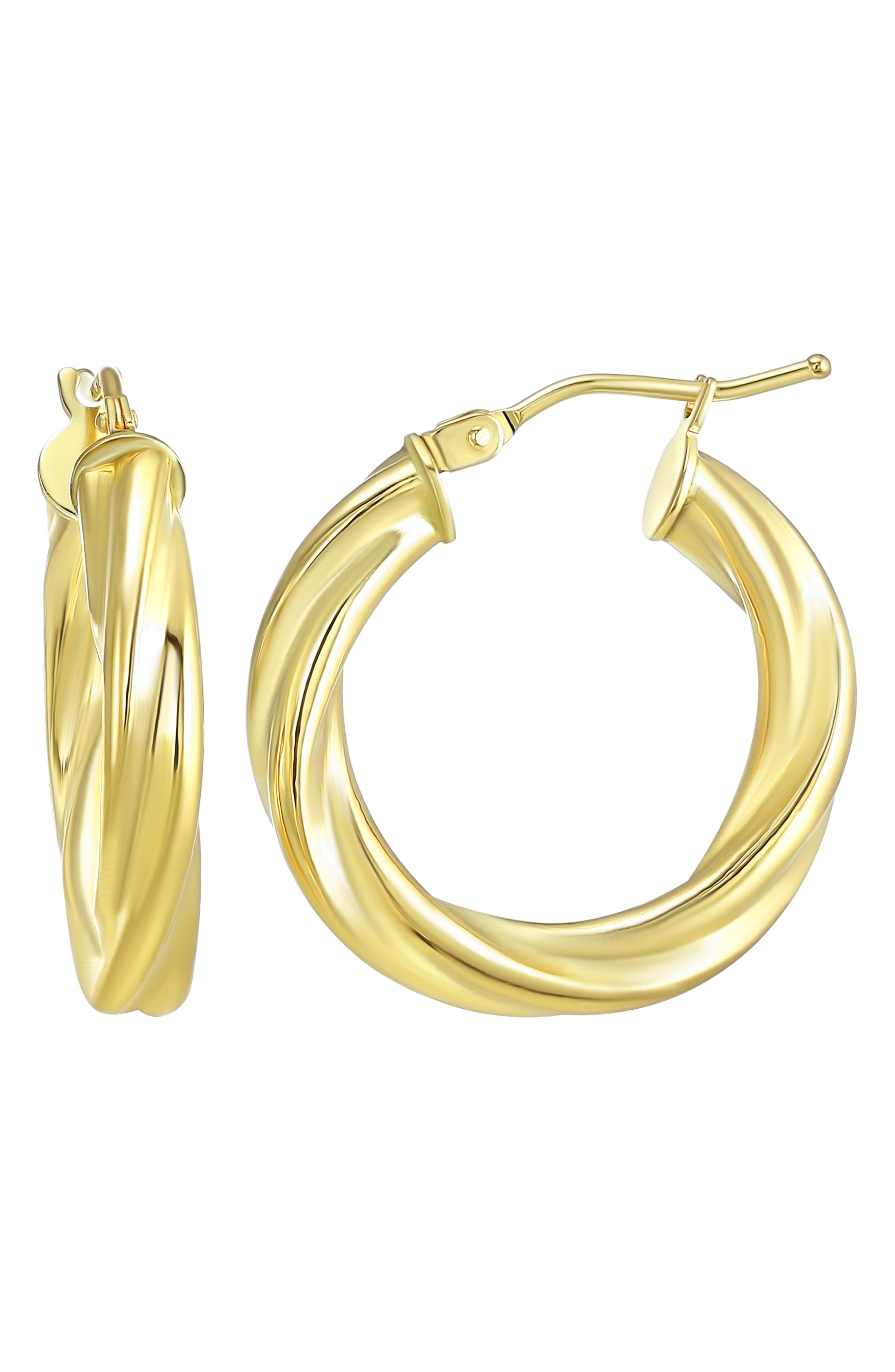 CANDELA JEWELRY Twist Hoop Earrings