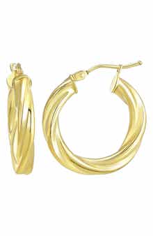 CANDELA JEWELRY Twist Hoop Earrings