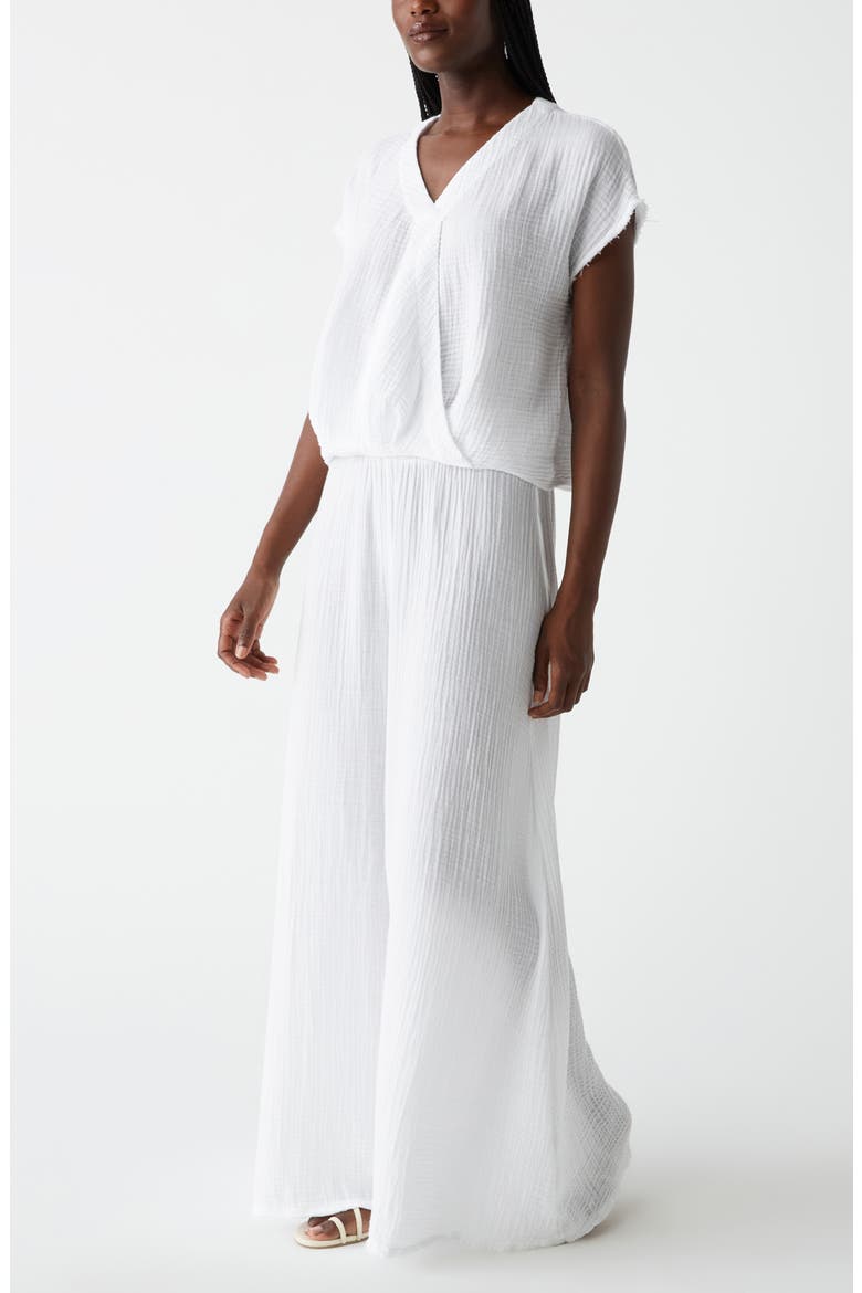 Simba Smocked Waist Wide Leg Pants, Alternate, color, WHITE