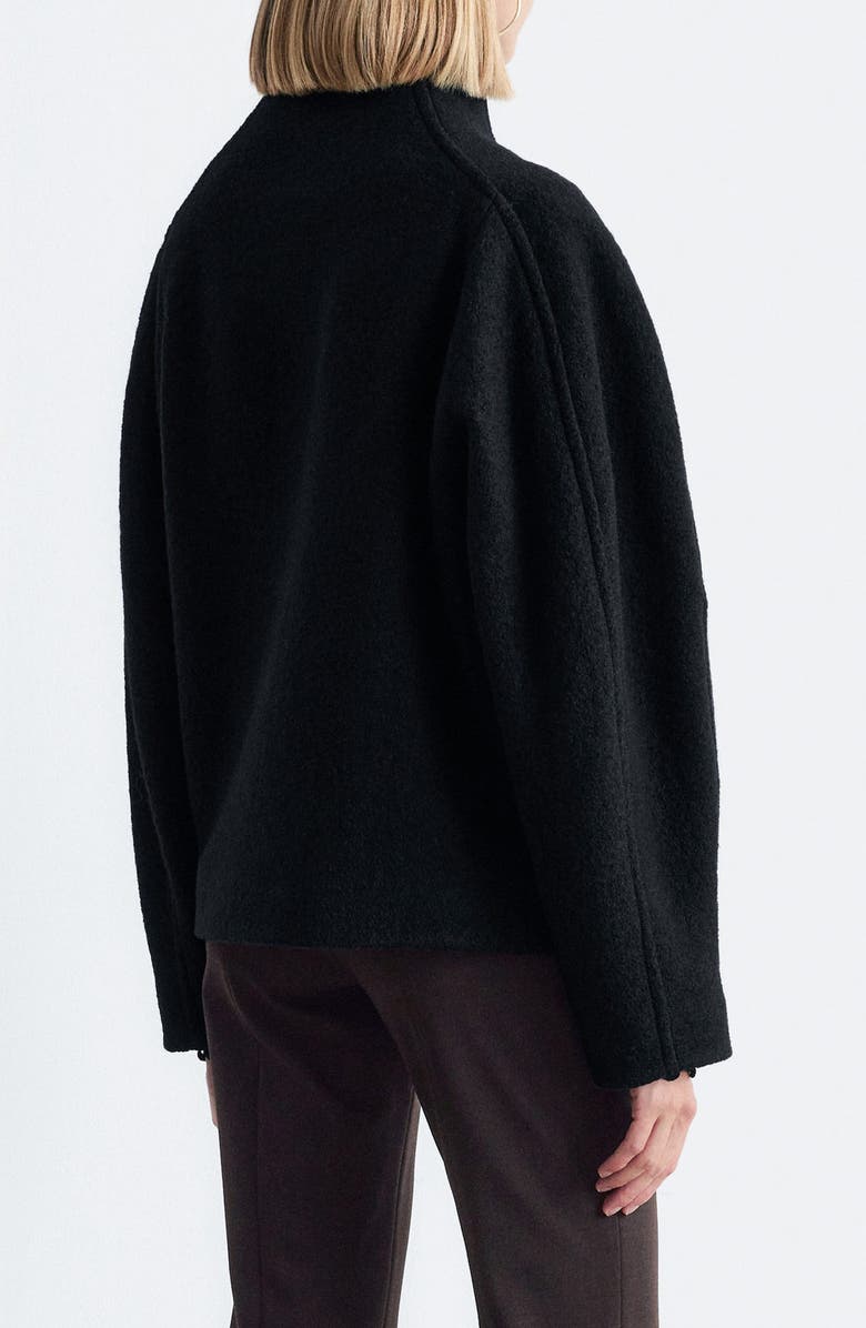 & Other Stories Asymmetric Oversize Wool Jacket, Alternate, color, Black Dark
