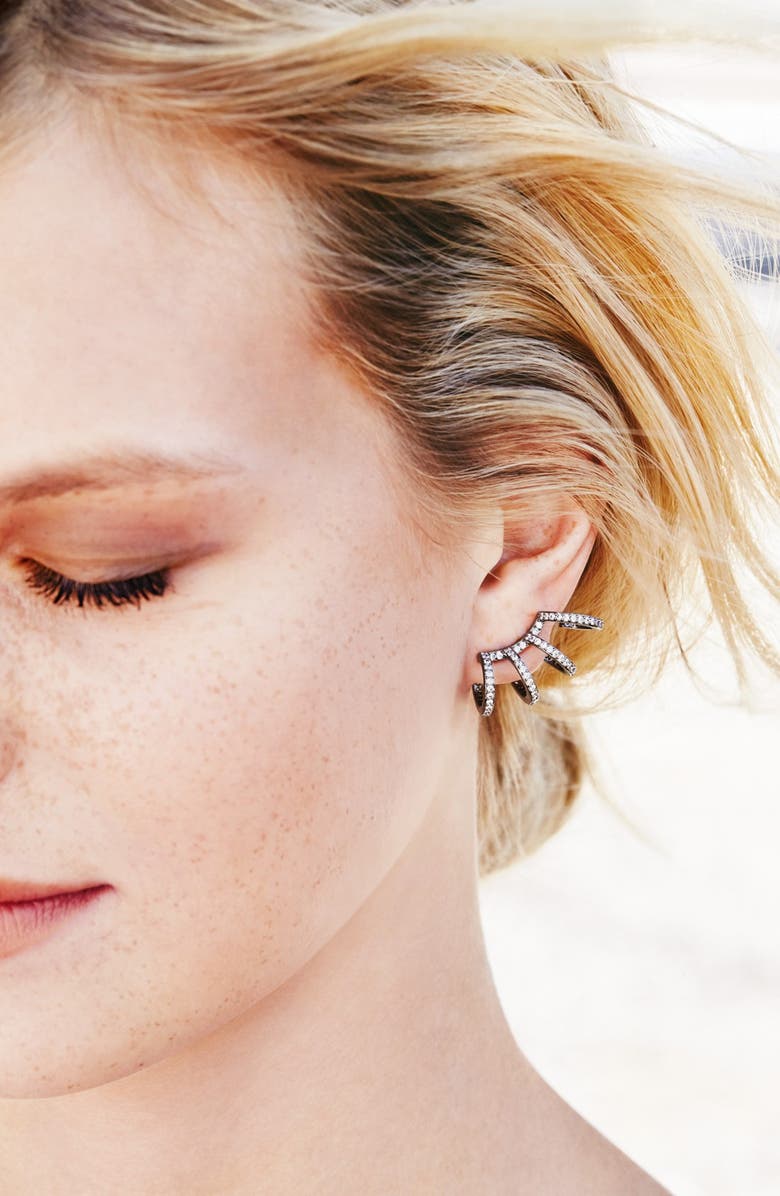 Nadri 'Starry Night' Crystal Ear Crawlers, Alternate, color, 