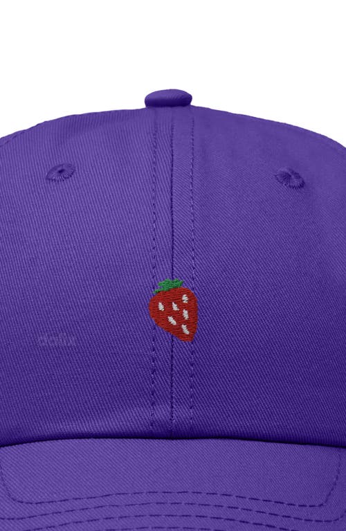Dalix Lil Strawberry Dad Cap In Purple
